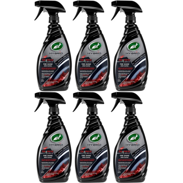 Set 6 Buc Turtle Wax Hybrid Solutions Graphene Acrylic Tire Shine Coating Solutie Luciu Anvelope 680ML AMT70-215